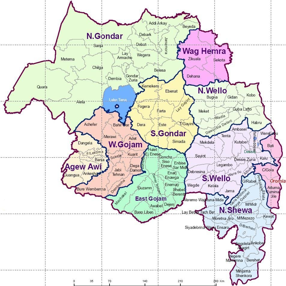 ઇથોપિયા gondar નકશો