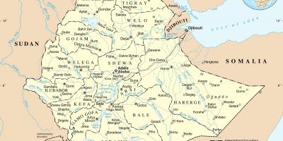 રાજકીય નકશો ઇથોપિયા